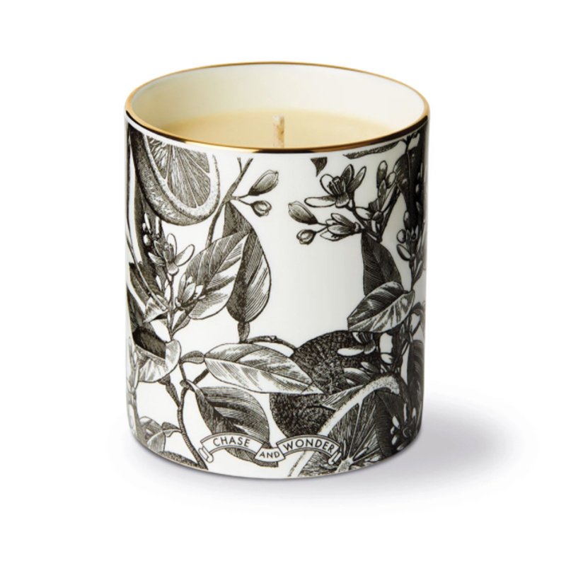 Custom Orangery Luxury Scented Candle in a Reusable Ceramic Candle Jar