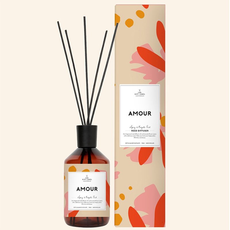Custom Pattern Packaging Box Retro Glass Bottle Reed Diffuser