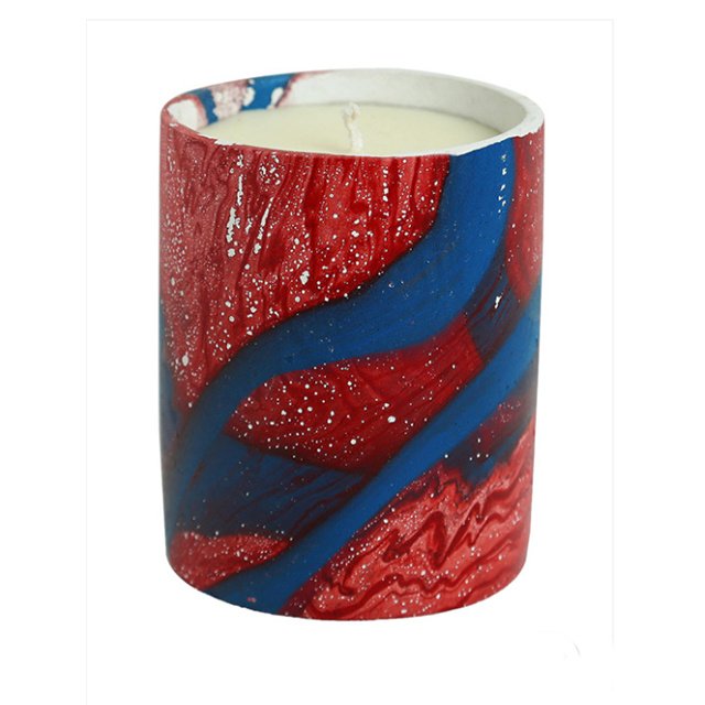Custom Personalized Painted Wedding Decoration Scented Soy Wax Marble Ceramic Candles
