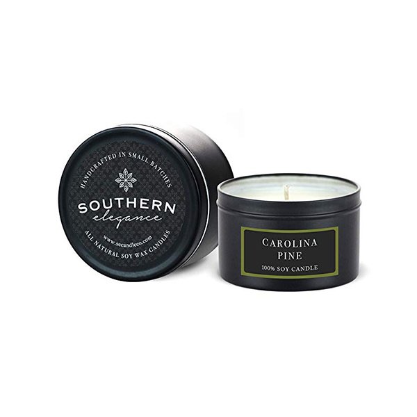 Custom Round with Lid Customized Design Black Candle Tin for