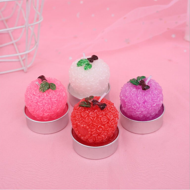 Custom Christmas Apple Shaped Soy Wax Scented Birthdays Candle