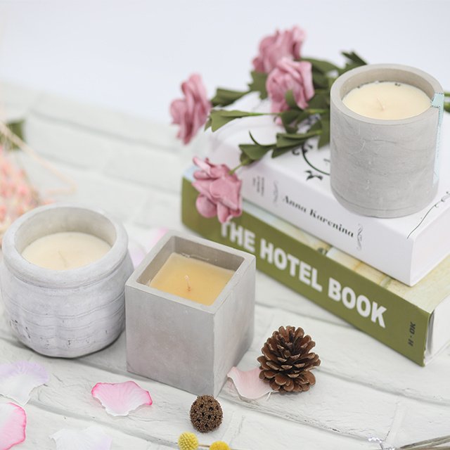 Custom Cheap Mini Ceramic Refined Natural Soy Scented Candles