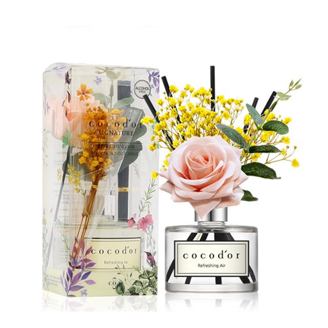Custom Glass Bottle Reed Diffuser with Rattan Sticks Luxury Packing