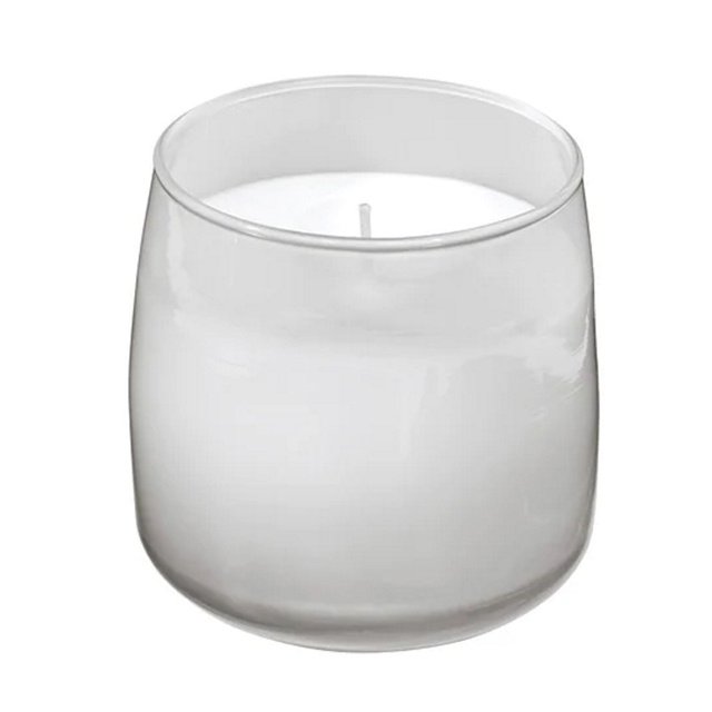 Custom Luxury Frosted White Glass Candle Jar with Metal Lid