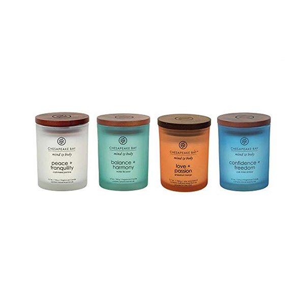 Custom Wooden Lid Stained Frosted Glass Candle Jar with Soy Candle