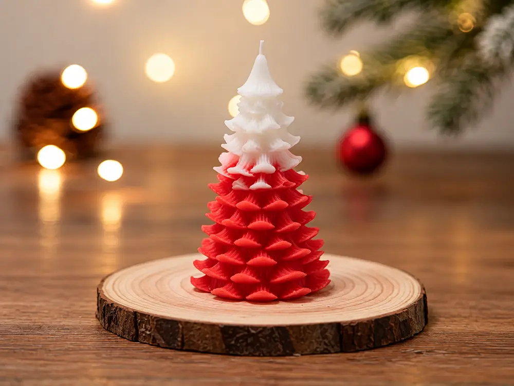 Cedar-Style Christmas Tree Candle