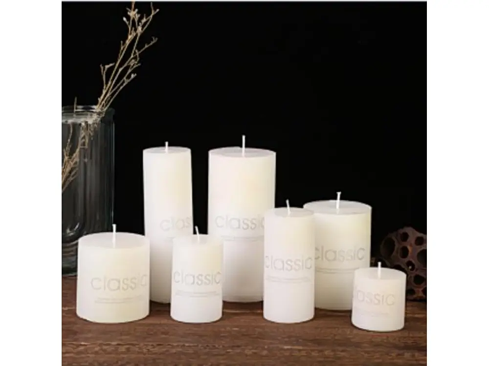 Classic Round Paraffin Pillar Candle Collection