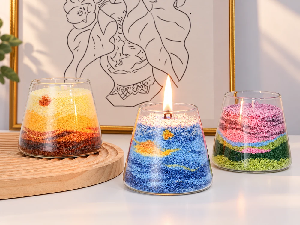 Color Trio Sand Wax Candle Craft Collection