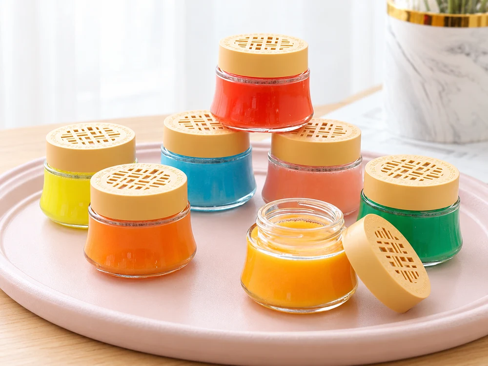 Colorful Gel Air Freshener in a Vented Jar