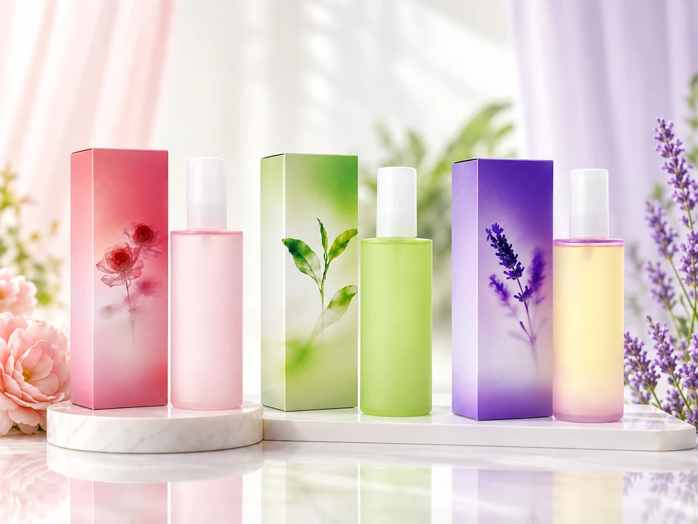 Floral Home Fragrance Spray with Matching Carton