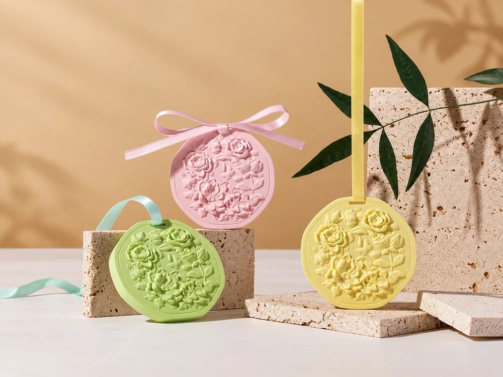 Floral Relief Tea-Scented Plaster Hangers