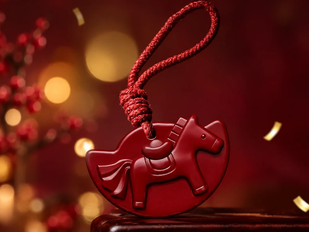 Horse-Shaped Agarwood Scented Hanging Tablet
