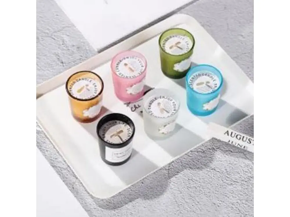 Mini Colored Glass Soy Candle
