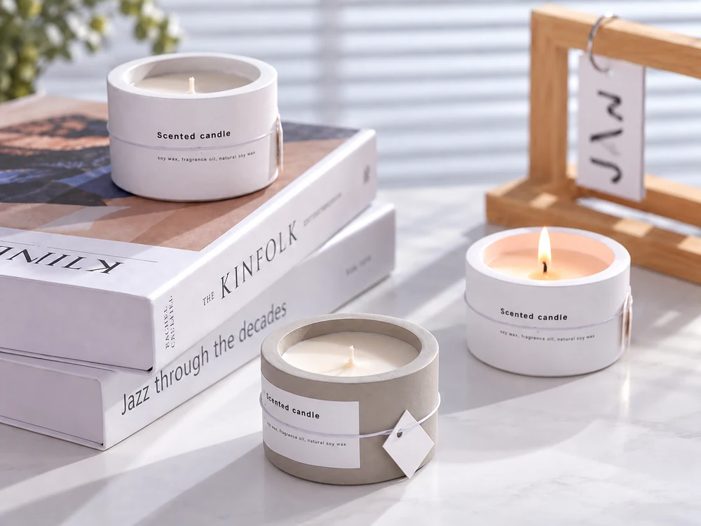 Minimal Concrete Scented Candle