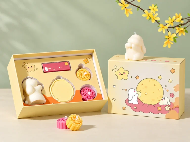 Moon Rabbit and Mooncake Candle Gift Set