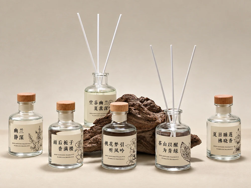 Natural Botanical Glass Reed Diffuser Collection