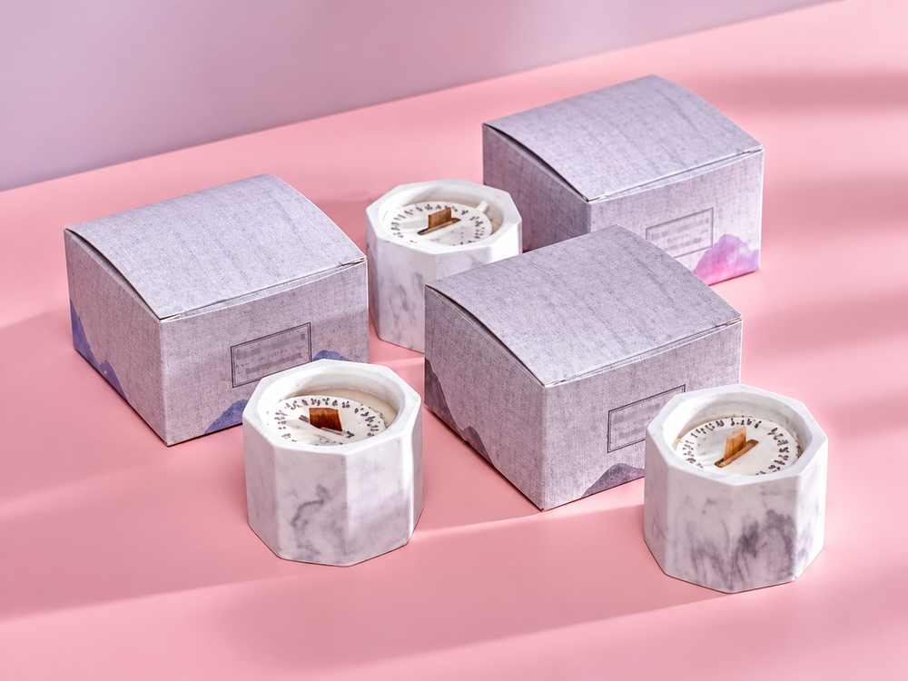 Octagonal Plaster Vessel Scented Candle