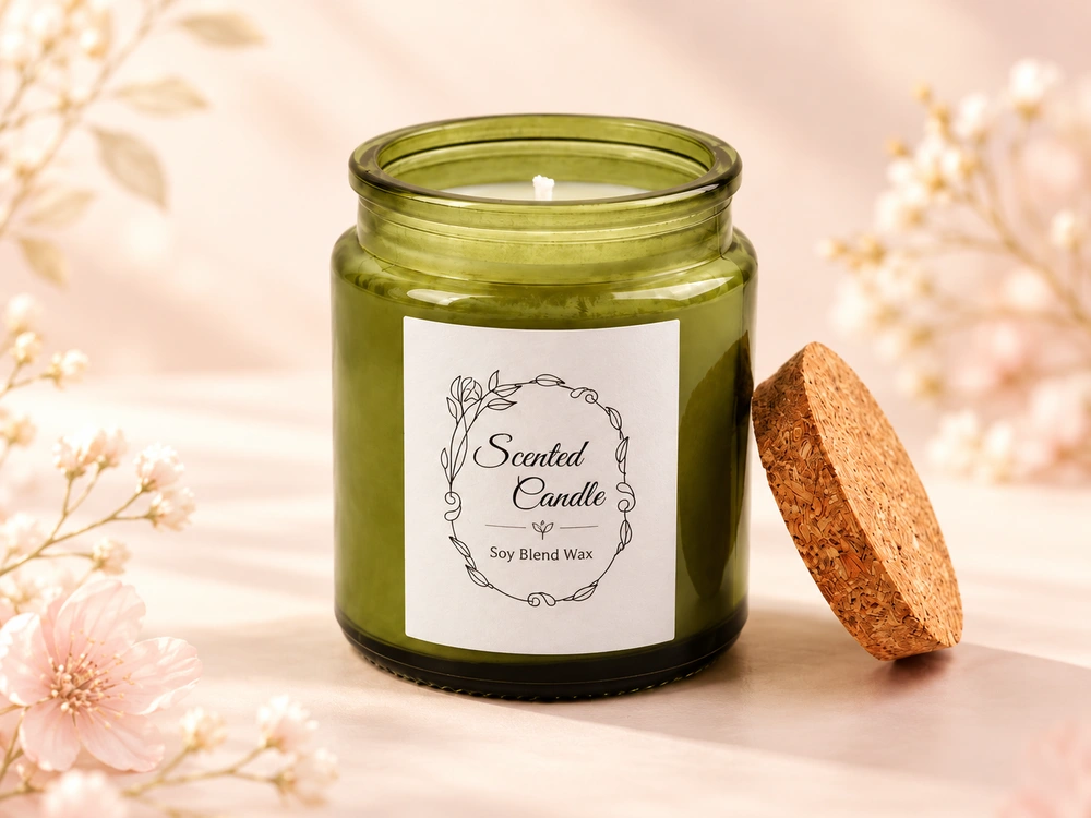 200g Soy Blend Scented Candle in a Cork-Lid Glass Jar