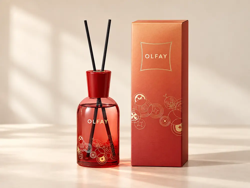 330ml Red Floral Reed Diffuser Gift Set