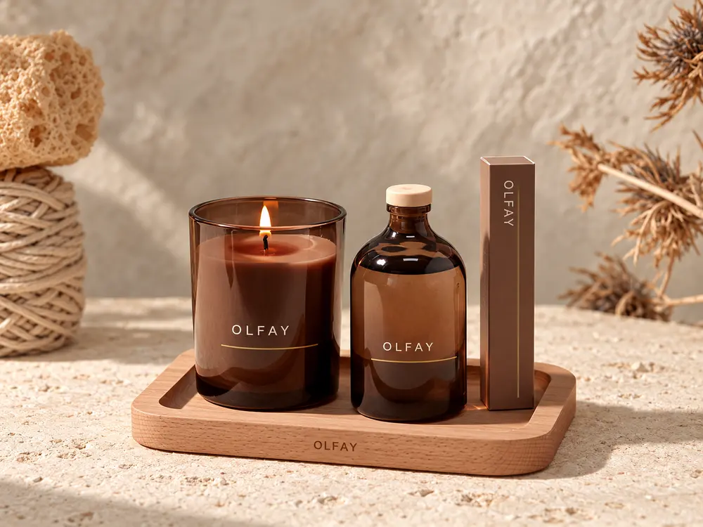 Amber Candle and Reed Diffuser Gift Set view 1