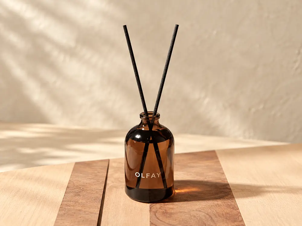 Amber Reed Diffuser with Wood Finish Neck