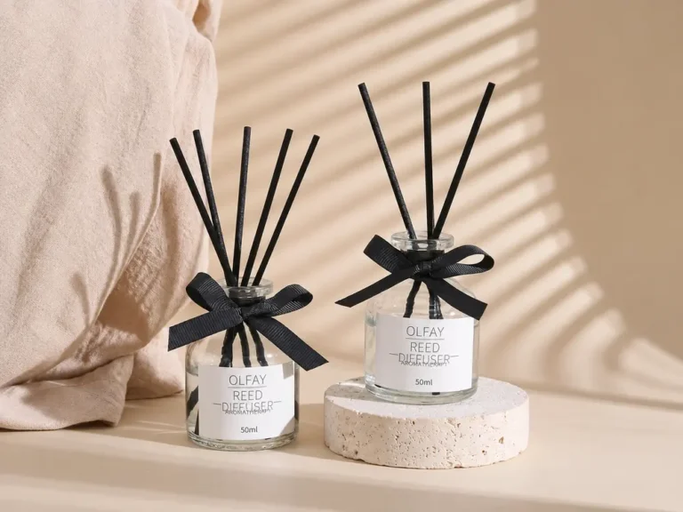 C4 Clear Glass Reed Diffuser with Black Ribbon Bow