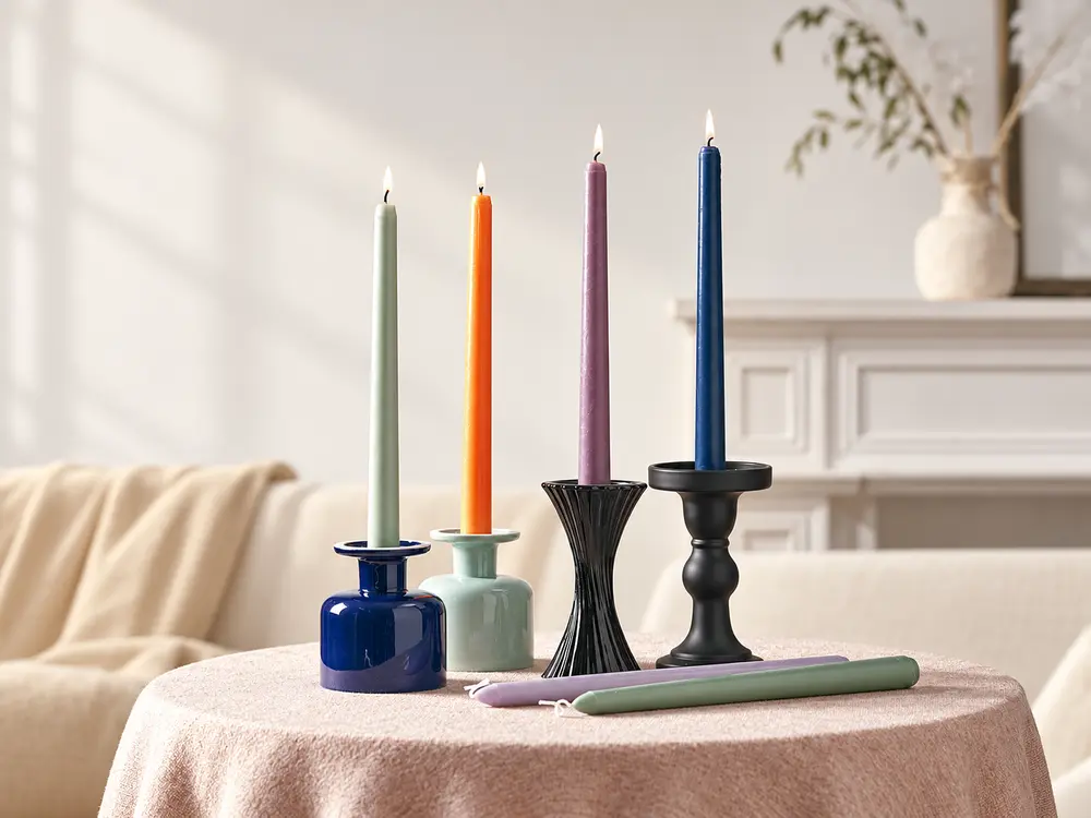 Colored Soy Wax Taper Candle Collection