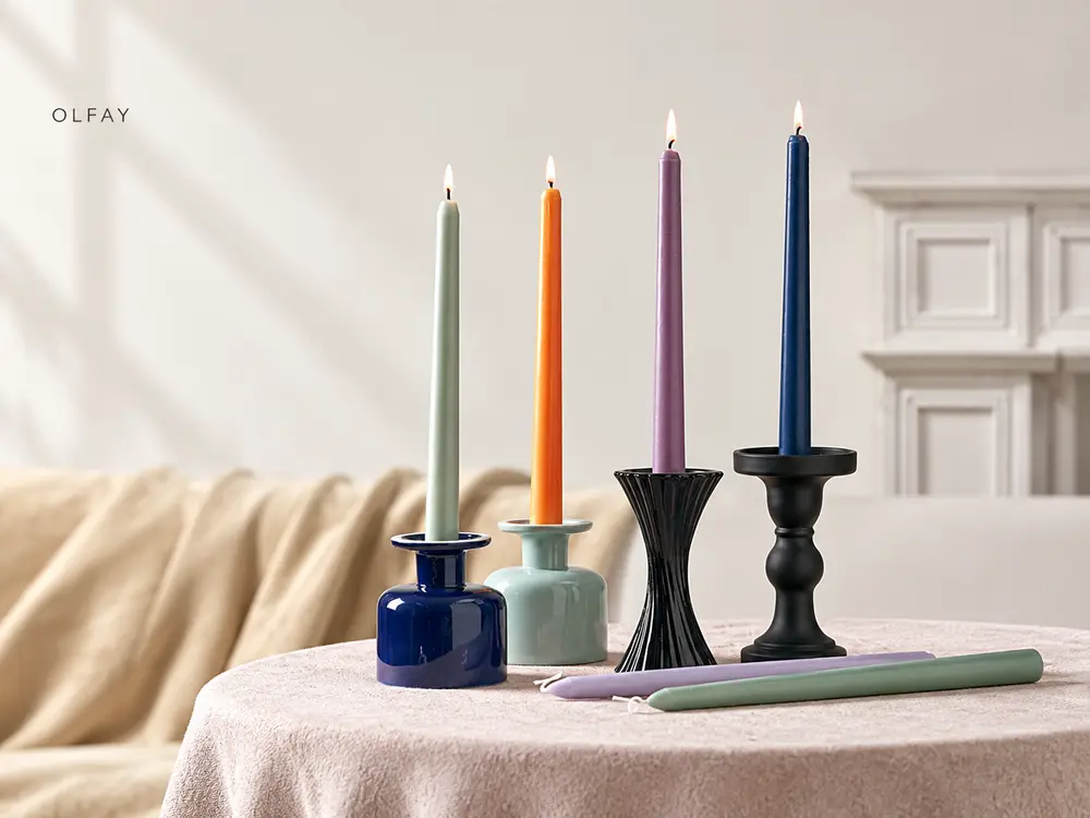 Colored Soy Wax Taper Candles