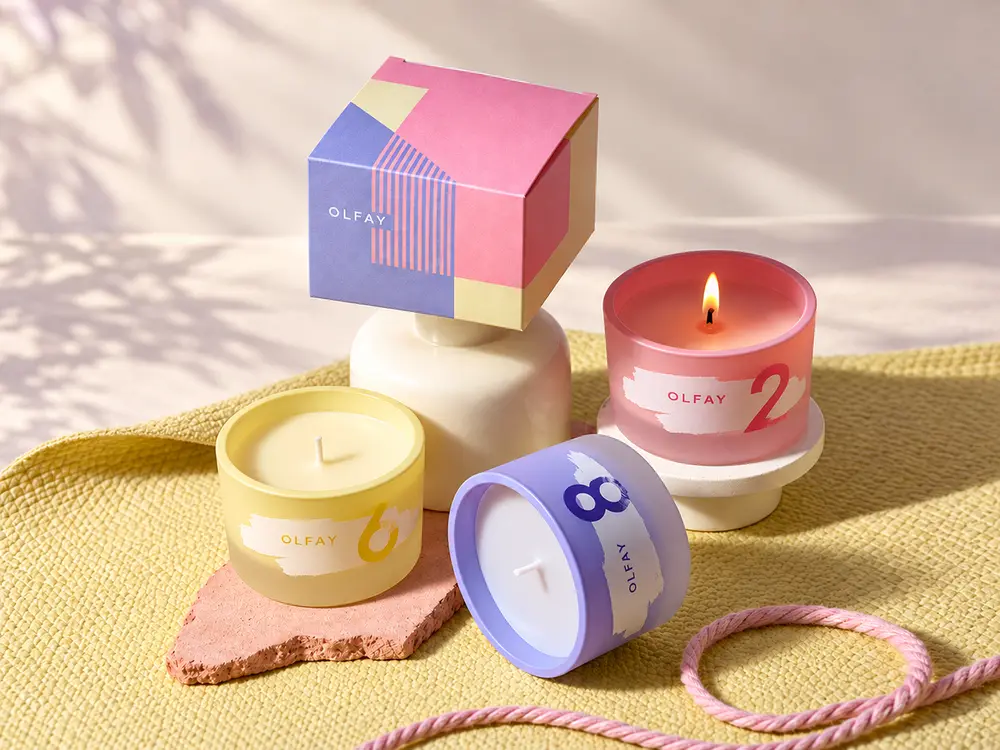 Colorful Soy Blend Scented Candle with Lid