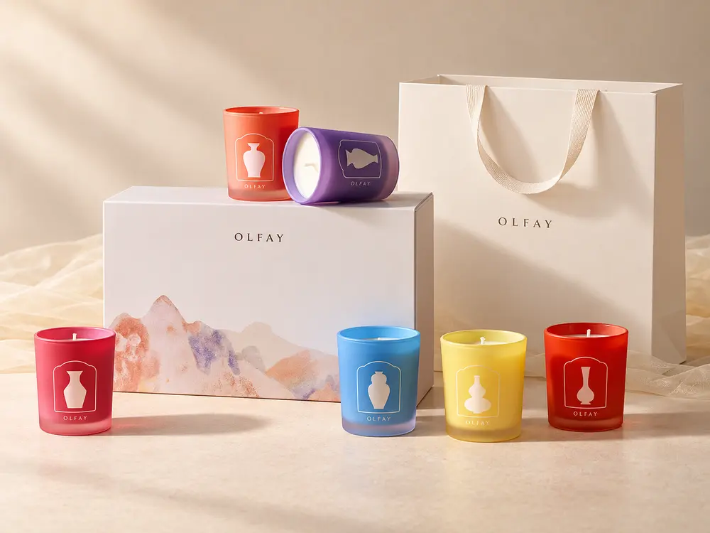 Colorful Soy Wax Candle Gift Collection