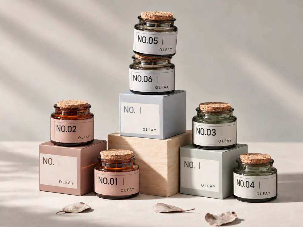 Cork Lid Glass Jar Scented Candle Collection