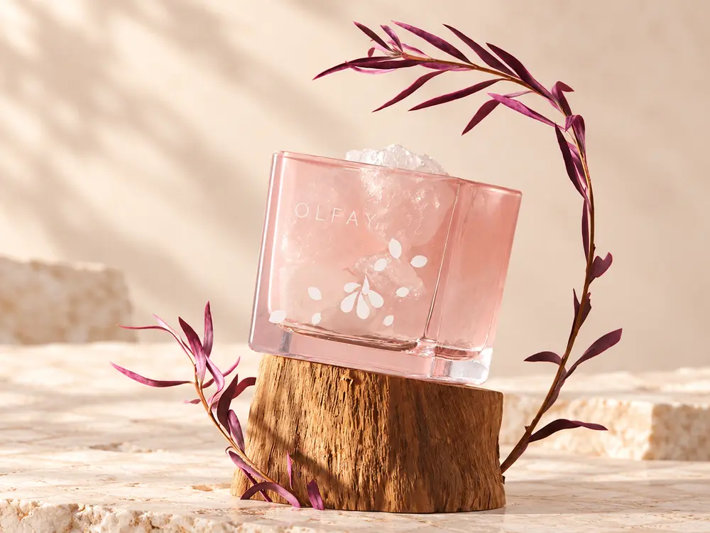 Crystal Diffuser Gift Set with Floral Glass Vessel