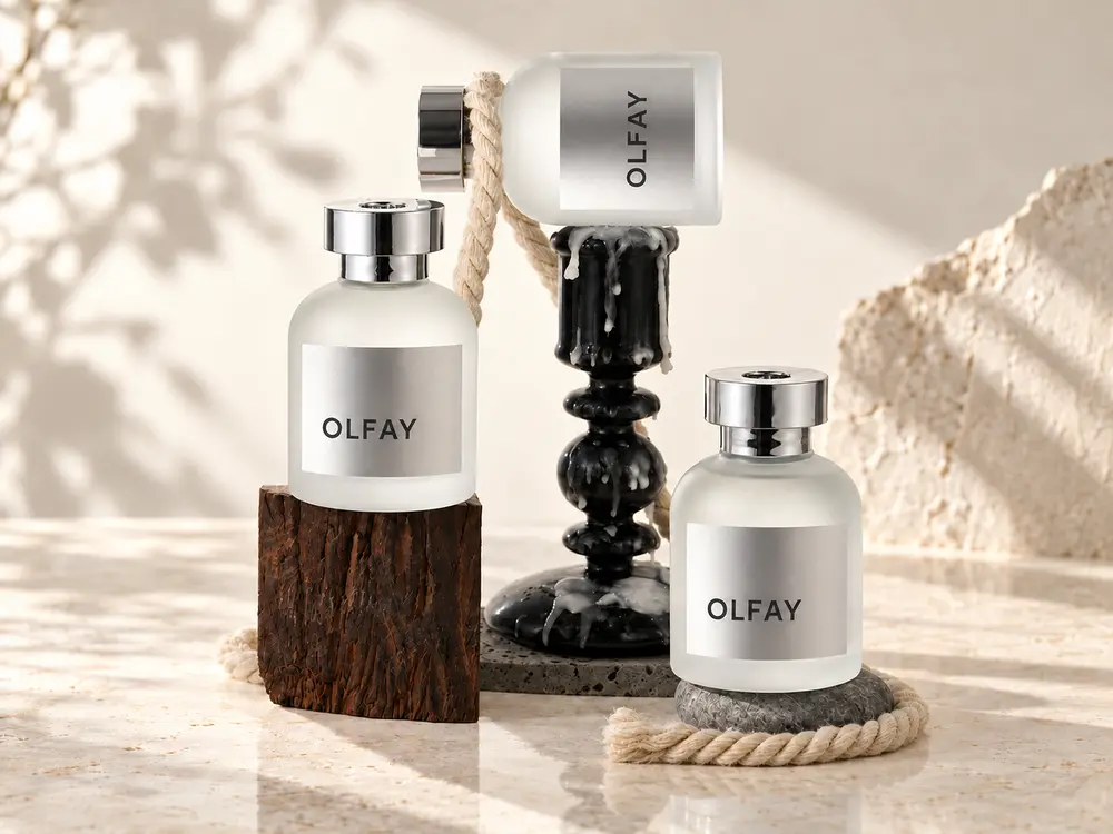 Frosted Silver Reed Diffuser Bottle Collection