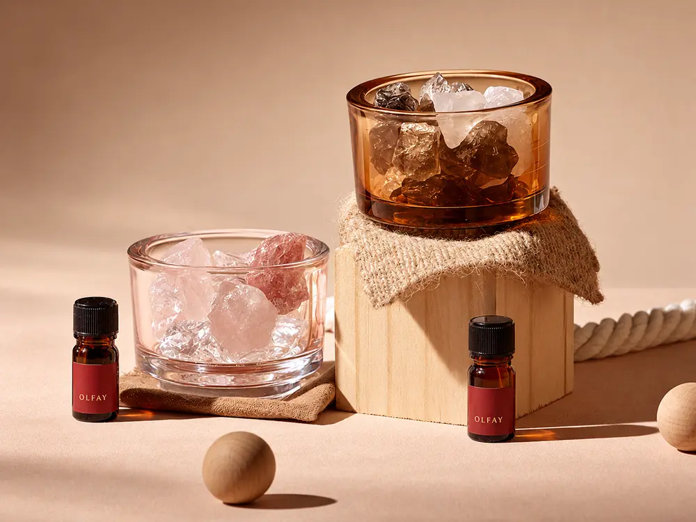 Glass Crystal Diffuser with Rose Fragrance Option