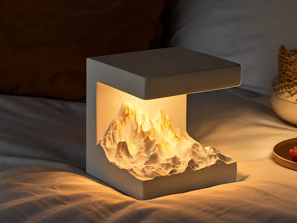 Mountain Aroma Stone Display with Night Light