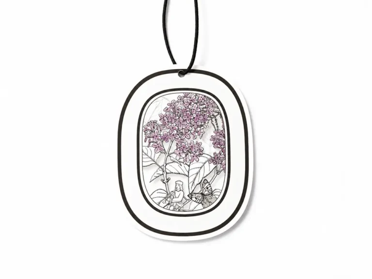 Oval Floral Hanging Fragrance Pendant