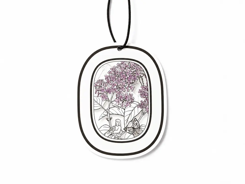 Oval Floral Hanging Fragrance Pendant
