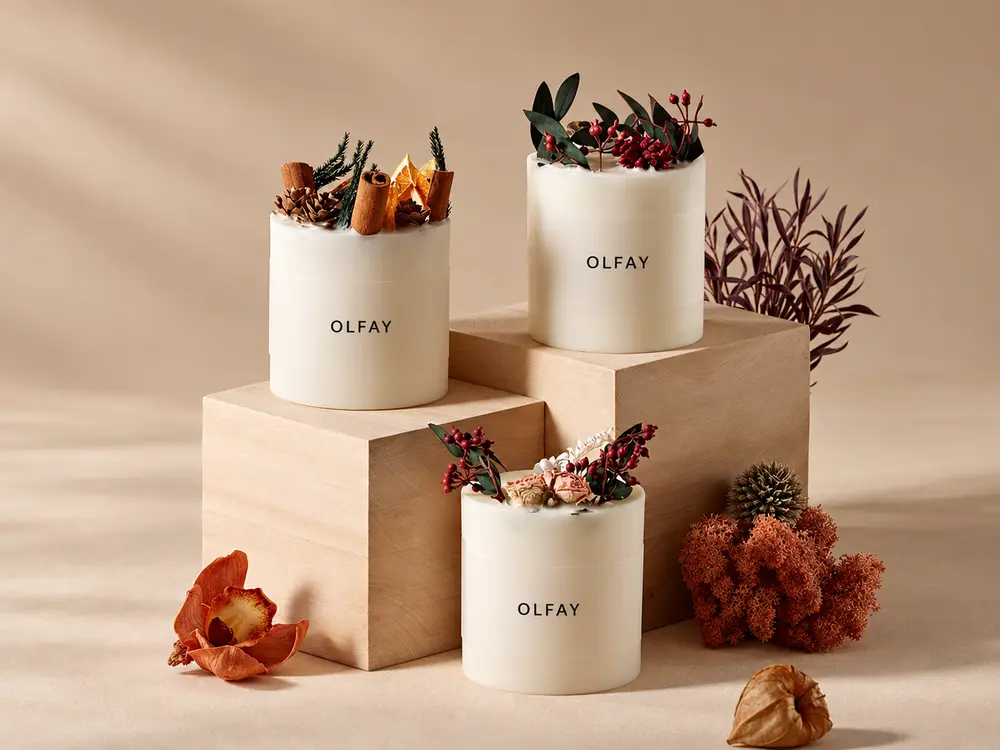Preserved Flower Soy Coconut Wax Candle for private label manufacturing