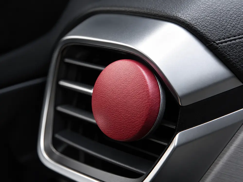 Red Leather-Look Car Vent Fragrance Clip