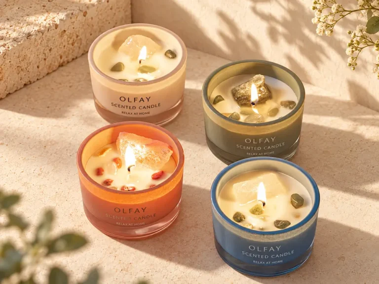 Soy Wax Scented Candle with Crystal Decoration