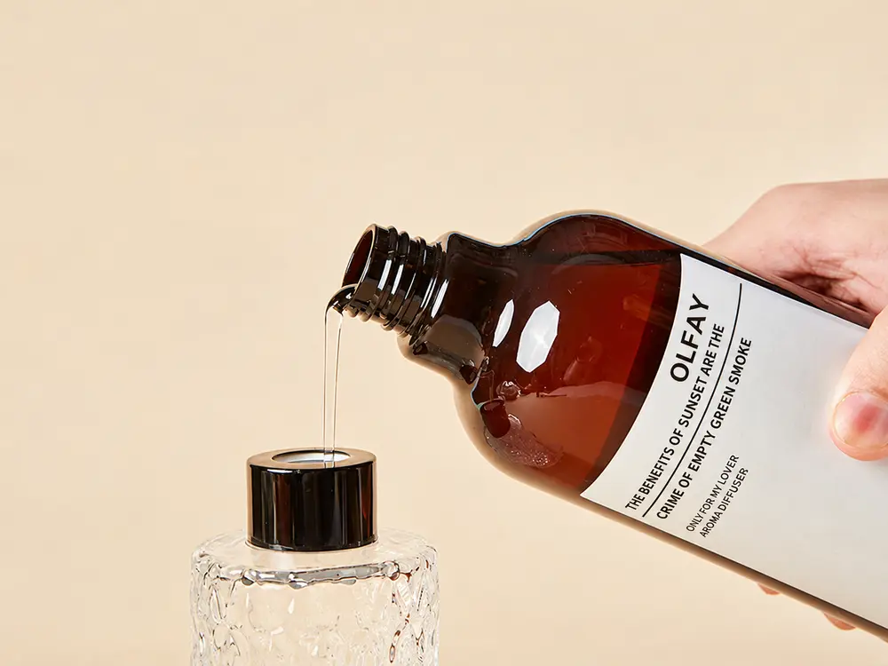 Tea-Inspired Amber Bottle Reed Refill
