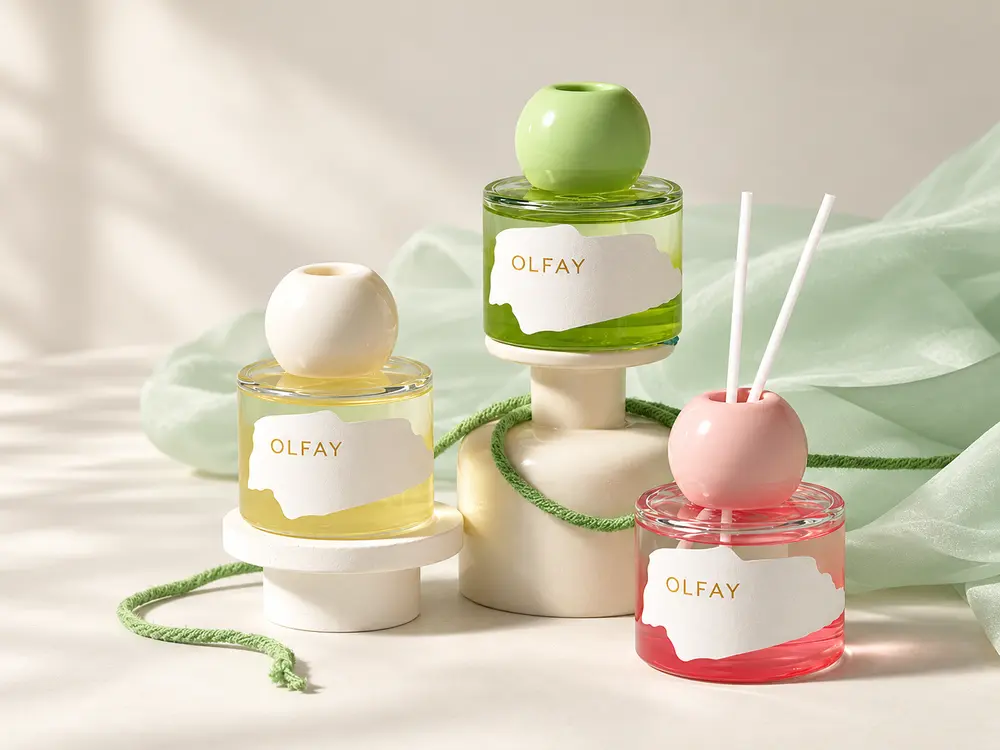 Tea Scent Reed Diffuser in a Pastel Bottle