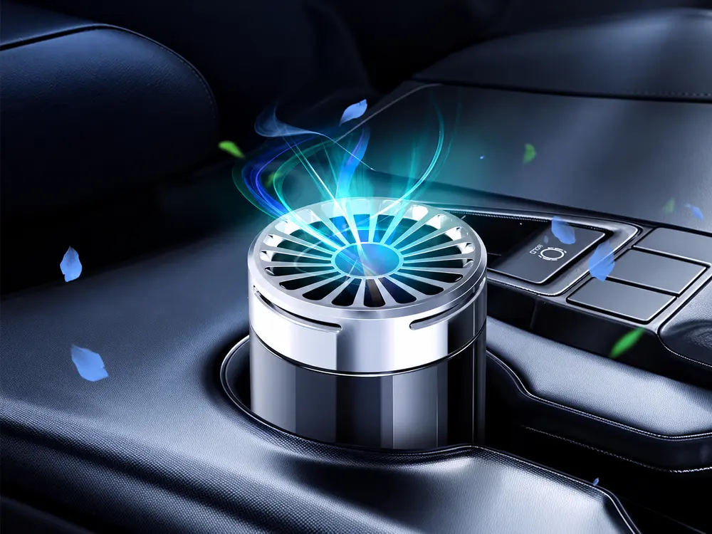 Turbine-Lid Solid Car Fragrance Jar