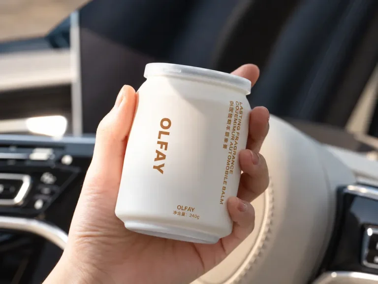 White Solid Car Fragrance Jar
