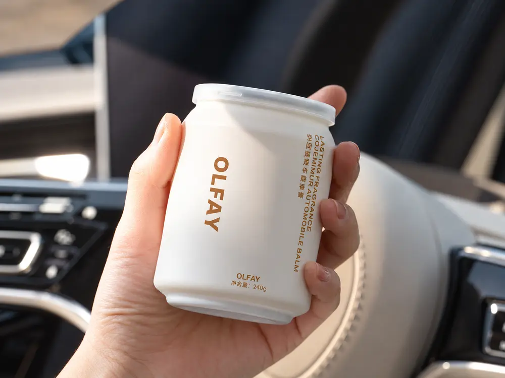 White Solid Car Fragrance Jar