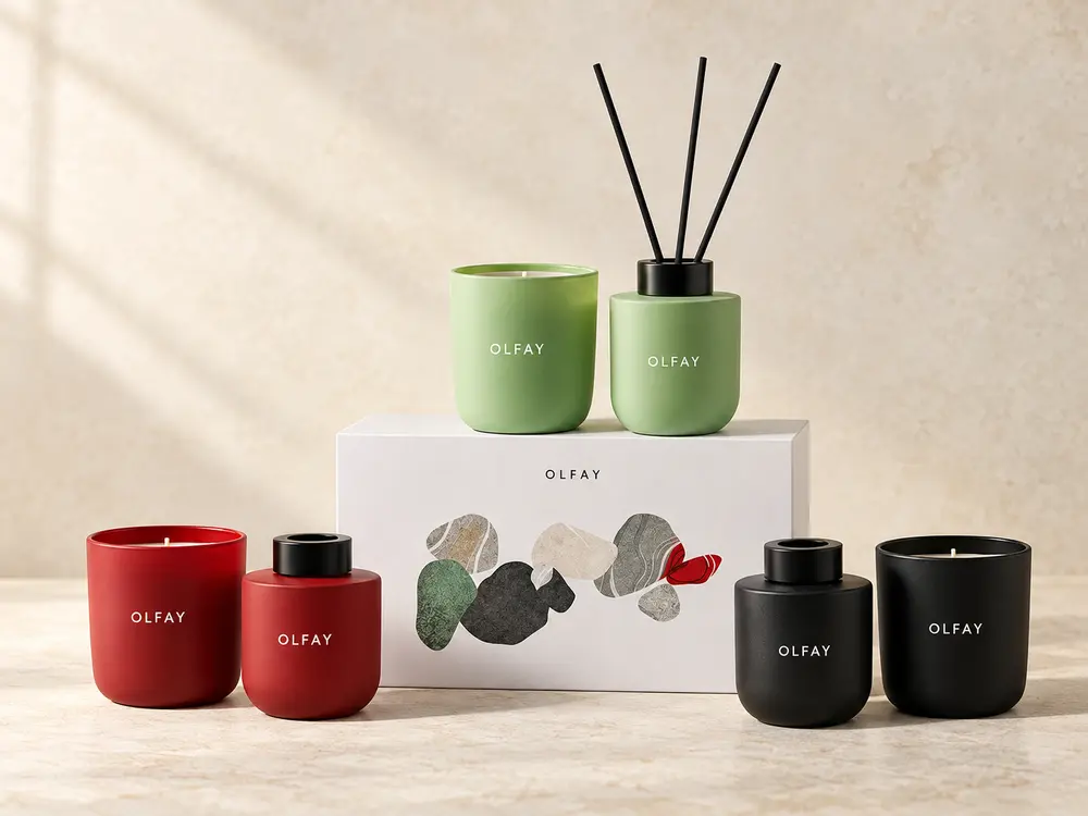 Woody Candle and Reed Diffuser Gift Set