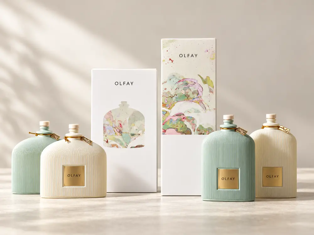 Woody Reed Diffuser with Round Bottle Collar