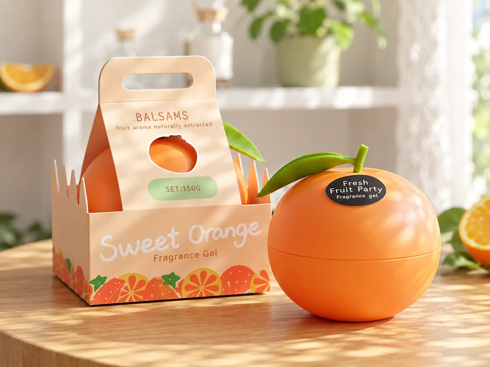 Orange-Shaped Gel Air Freshener