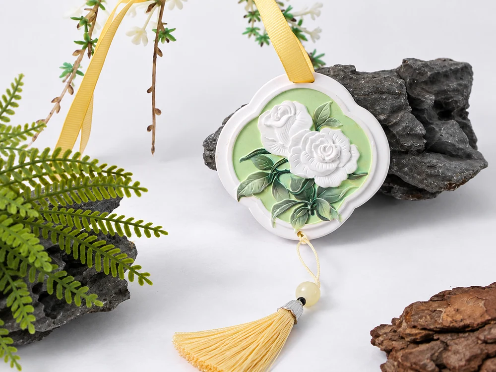 Painted Botanical Plaster Fragrance Plaque
