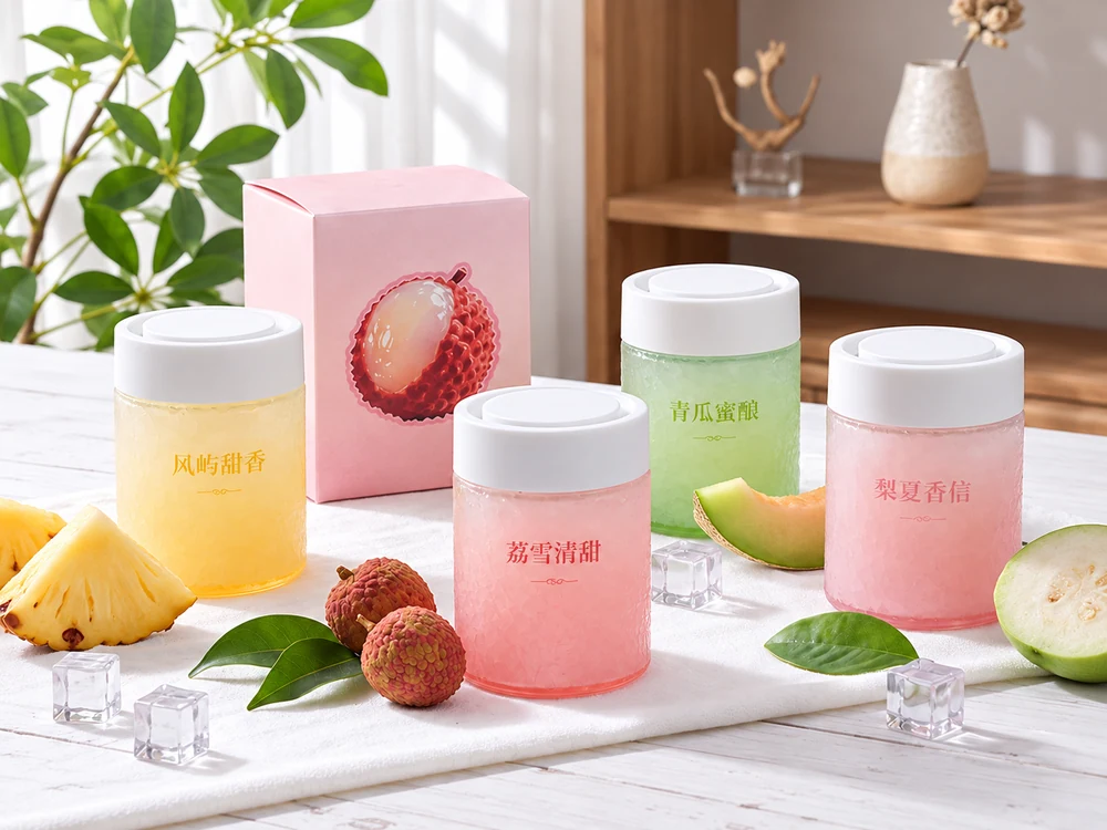 Pastel Fruit Gel Air Freshener Jars
